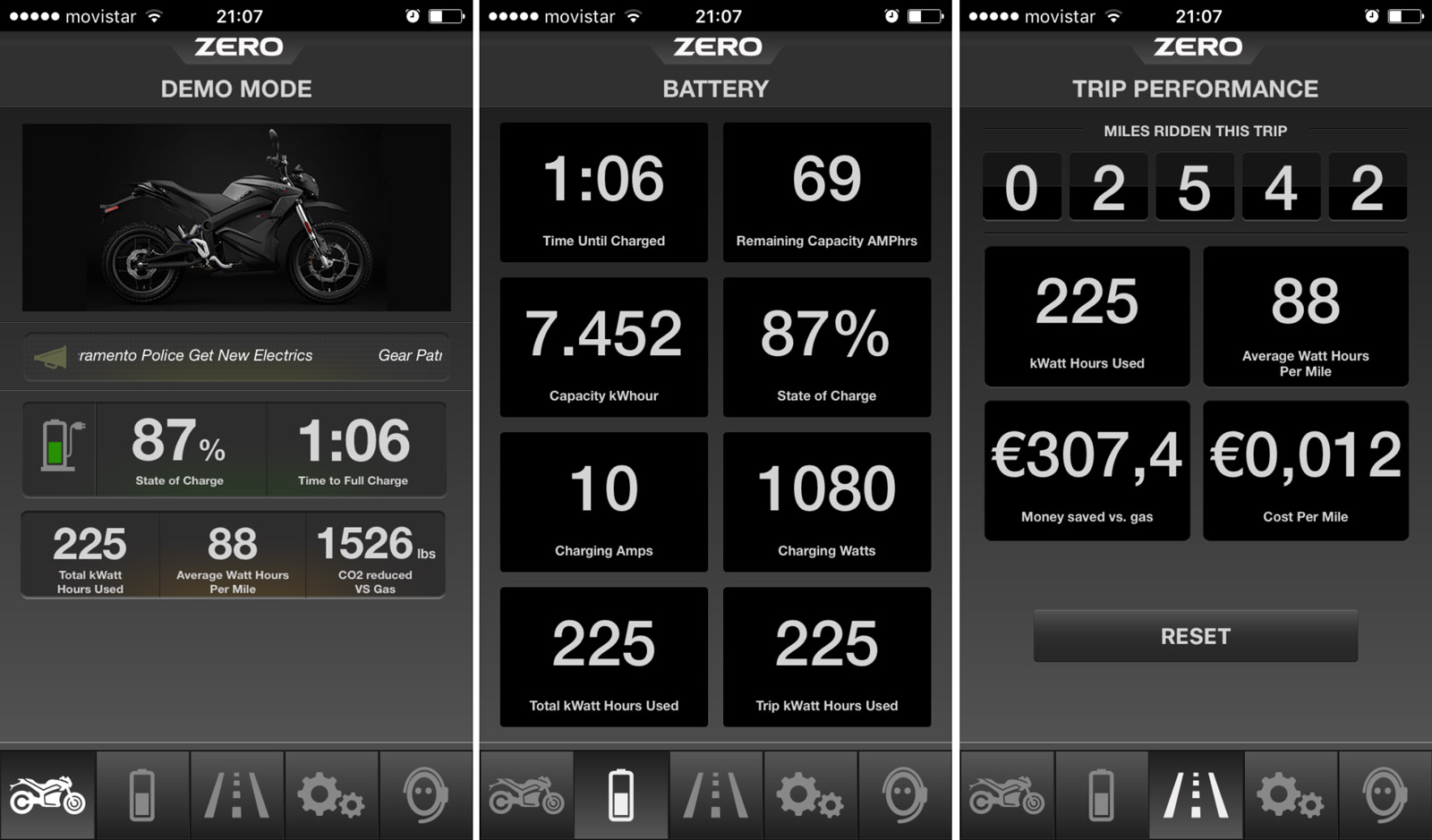 app Zero Motorcycles